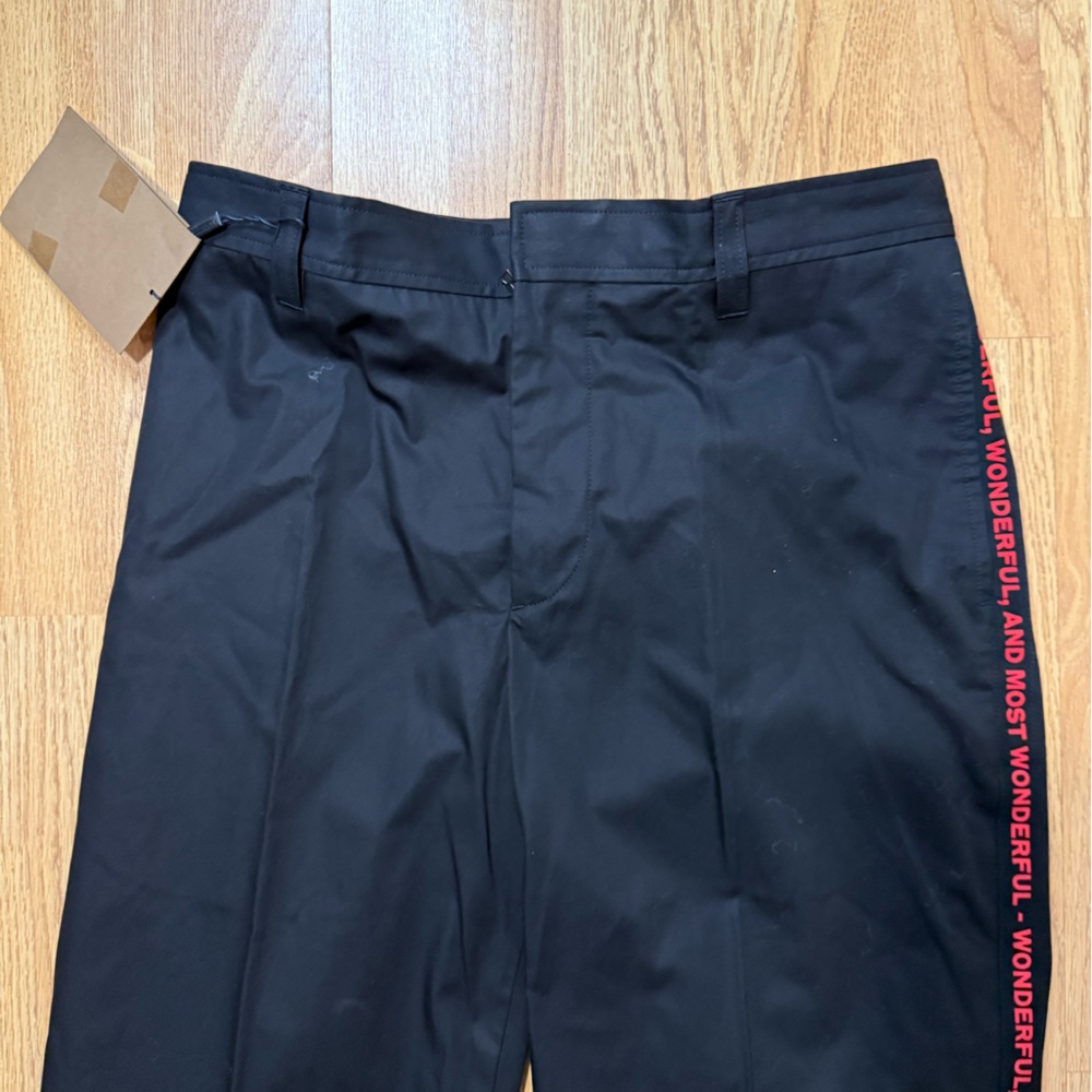 Burberry Black Joggers with Red Stripe - Picture 10 of 11